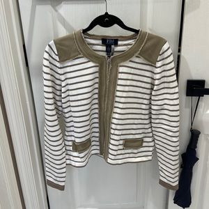 Khaki and White FDJ French Dressing Jeans Sweater